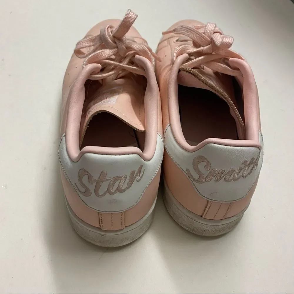 Adidas GENUINE Stan Smith Womens Casual Trainers pink sneakers leather 9